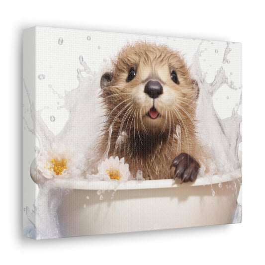 Otter Baby Bathtub | Gallery Canvas | Wall Art