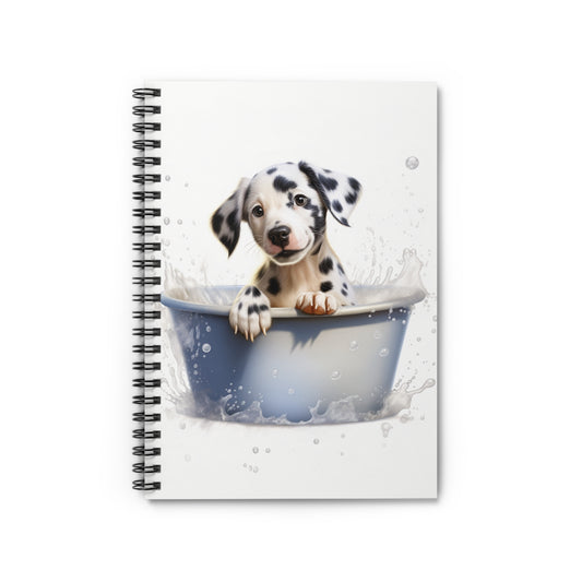 Dalmatian Puppy  Bathtub | Spiral Notebook - Ruled Line