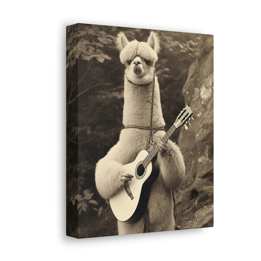 Alpaca's Guitar Melodic Melodies | Gallery Canvas | Wall Art