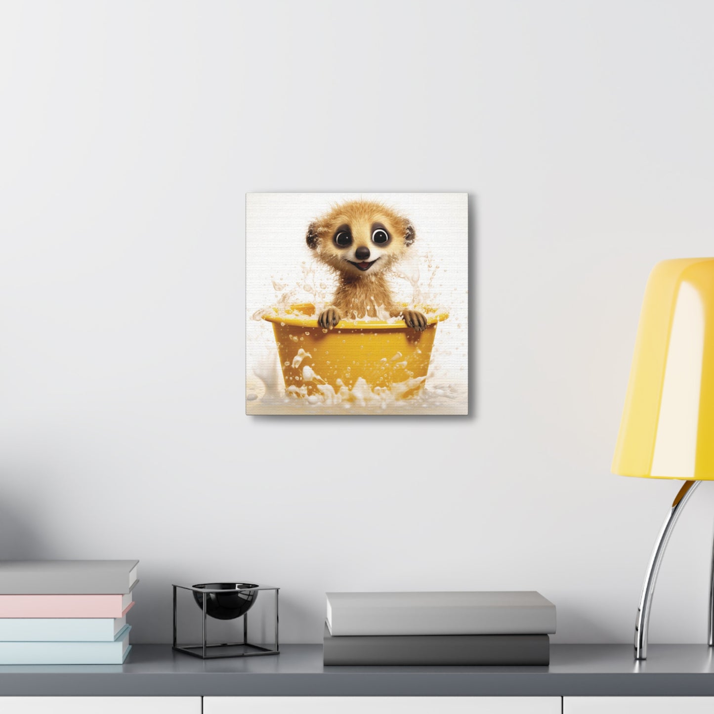 Meerkat Baby Bathtub | Gallery Canvas | Wall Art