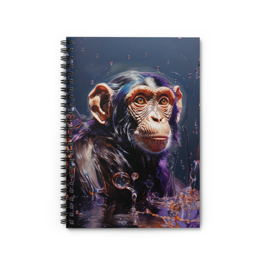 Monkey | Spiral Notebook - Ruled Line | Chrome