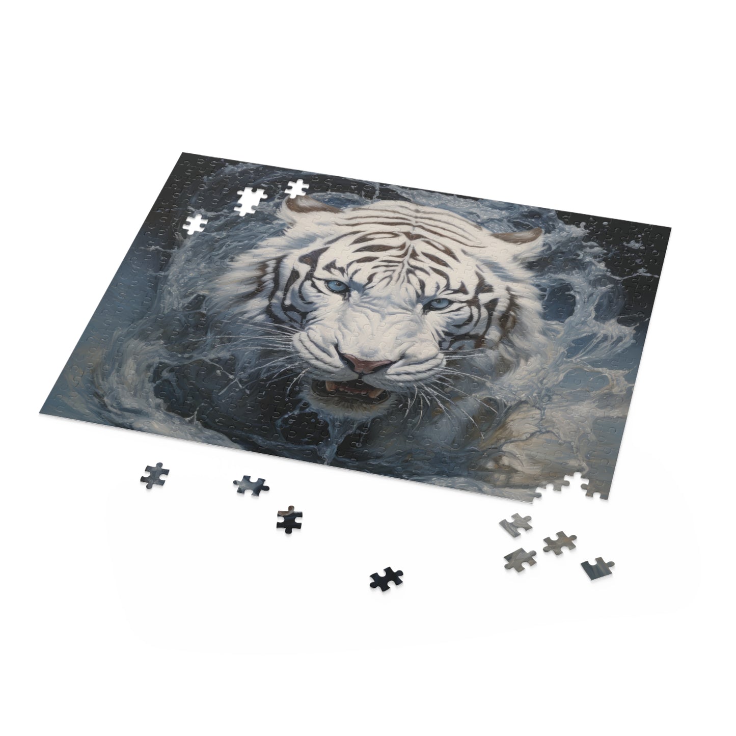 White Tiger | Puzzle (120, 252, 500-Piece) | Chrome