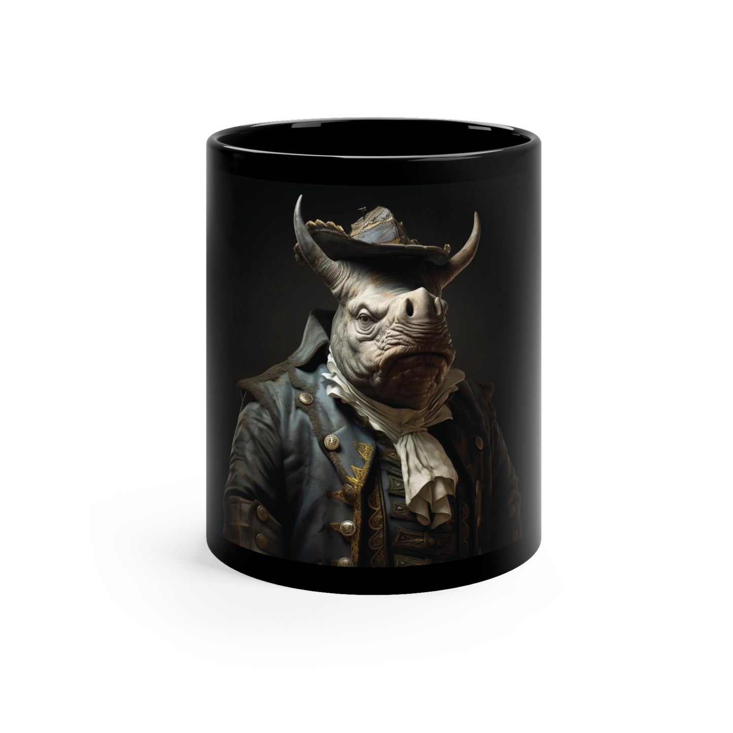 Rhino Pirate | 11oz Black Mug