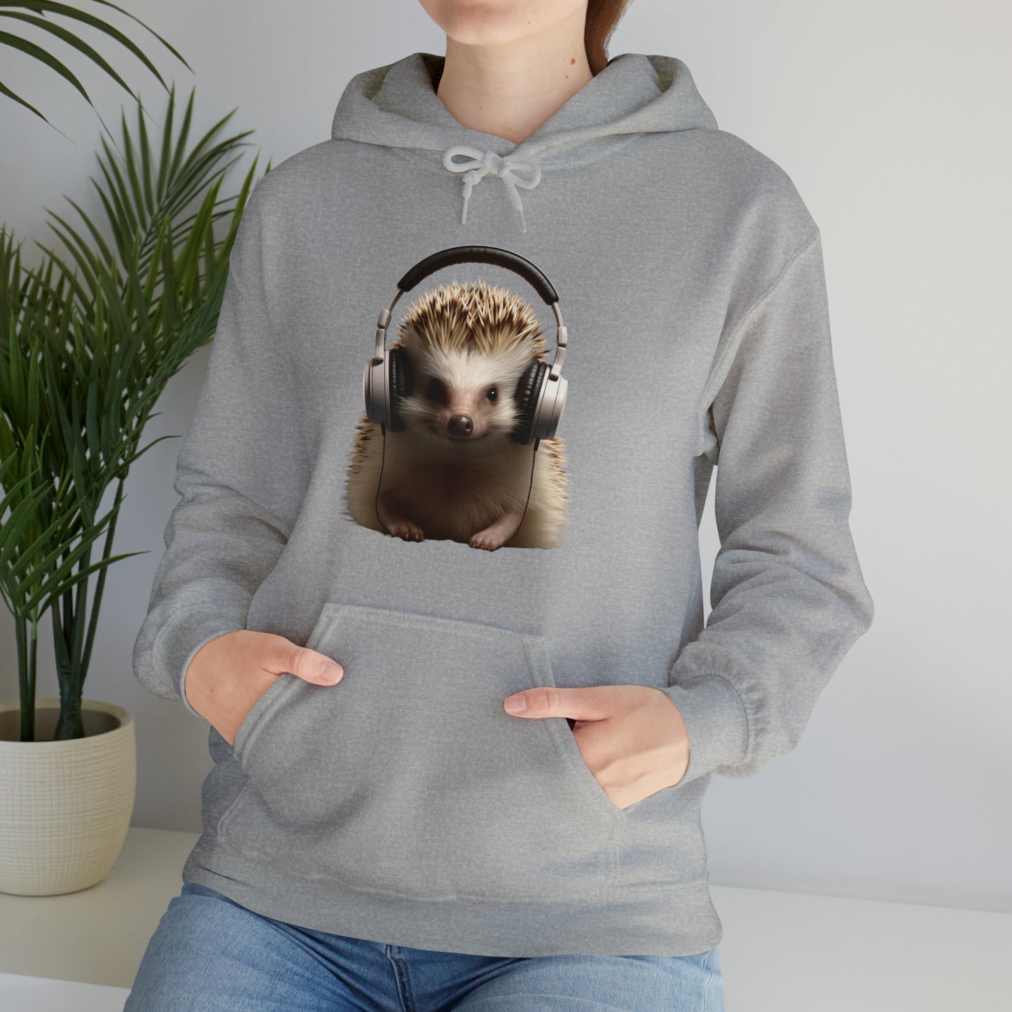 Hedgehog Headphones | Unisex Heavy Blend™ Hooded Sweatshirt