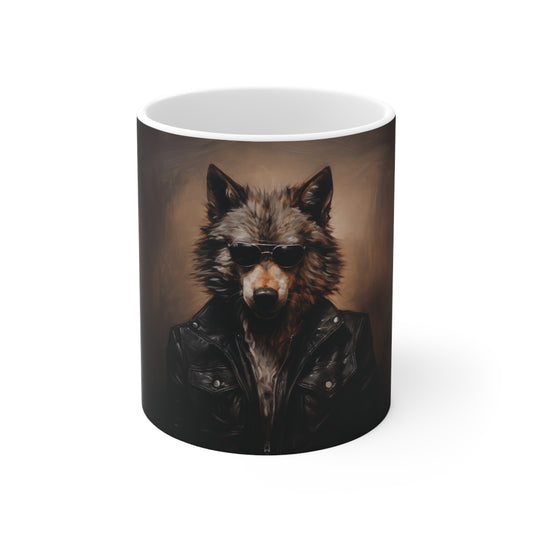 Wolf Leather | Ceramic Mug 11oz | Wild & Stylish