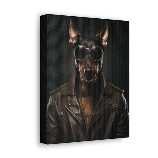 Dobermann Leather | Canvas Gallery Wrap | Wall Art