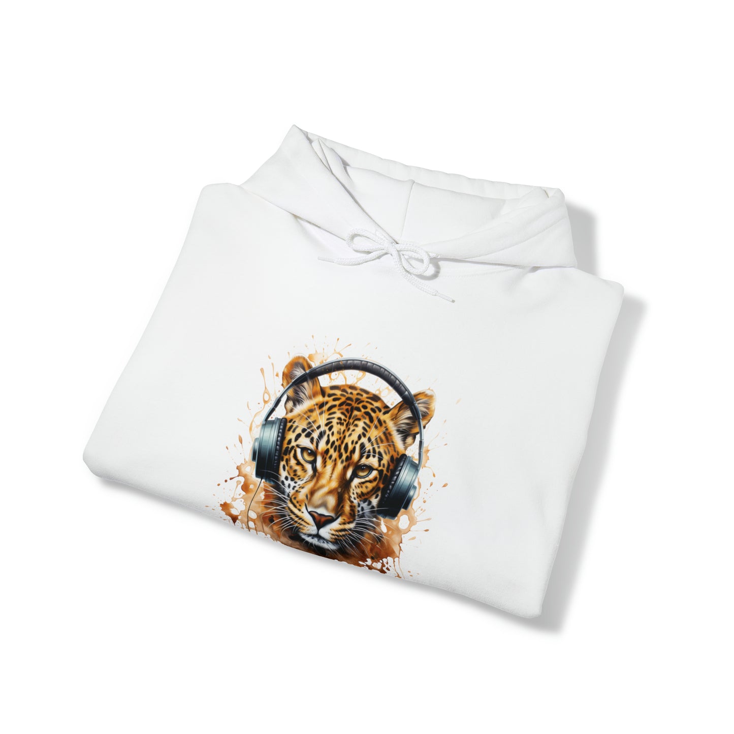 Leopard Headphones | Unisex Heavy Blend™ Hooded Sweatshirt